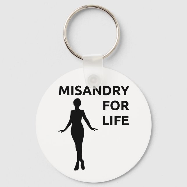 Porte-clés porte - clé "Misandre pour la vie" (Recto)