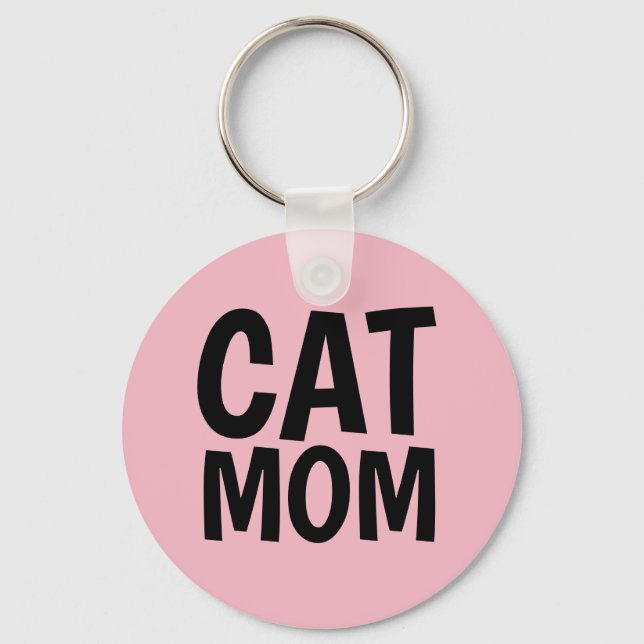 Porte-clés Porte - clé MOM CAT rose (Recto)