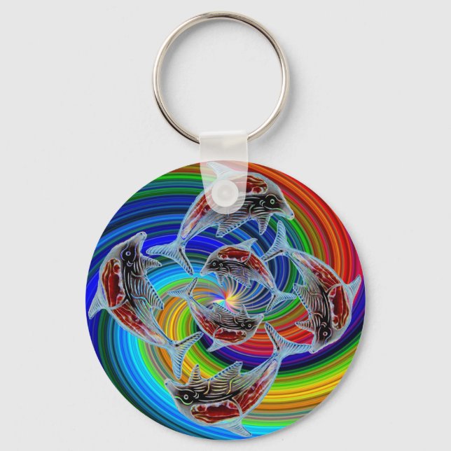 Porte-clés porte - clé mondial de dauphins d'Imaginaire (Recto)