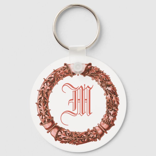 Porte-clés Porte - clé monogramme de couronne rouge (Recto)