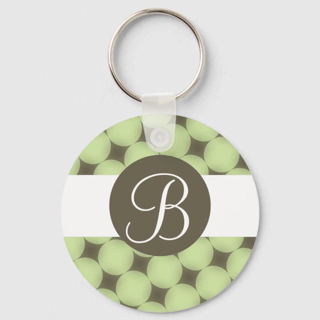 Porte-clés Porte - clé monogramme personnalisé avec points éc (Recto)