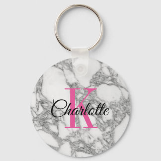 Porte-clés Porte - clé monogramme personnalisé en pierre de m
