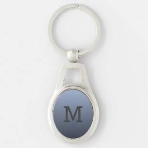 Porte-clés Porte - clé monogramme personnalisé Gradient gris