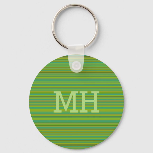 Porte-clés Porte - clé monogramme personnalisé pour bandes ve (Recto)