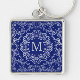 Porte-clés Porte - clé Motif Monogram Blue & Silver