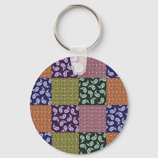 Porte-clés Porte - clé Motif Paisley Patchwork (Recto)