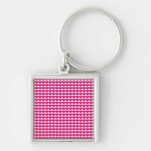Porte-clés Porte - clé Motif Premium Pink Cute Hearts (Devant)