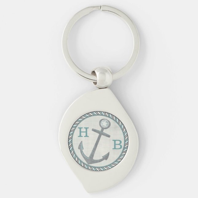 Porte-clés Porte - clé nautique fait sur commande de fête des (Devant)