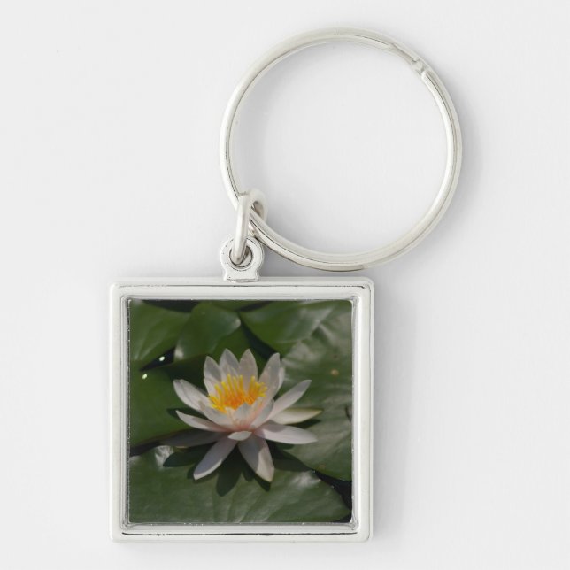Porte-clés Porte - clé Nénuphar de Lotus blanc (Devant)