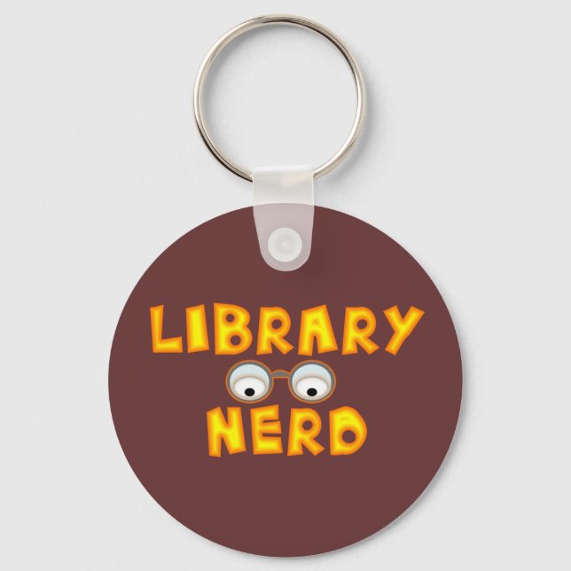 Porte-clés Porte - clé Nerd de bibliothèque (Recto)