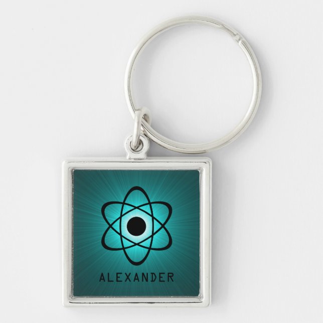 Porte-clés Porte - clé Nerdy Atomic Premium, Turquoise (Devant)