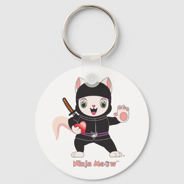 Porte-clés Porte - clé Ninja MEOW™ (Recto)