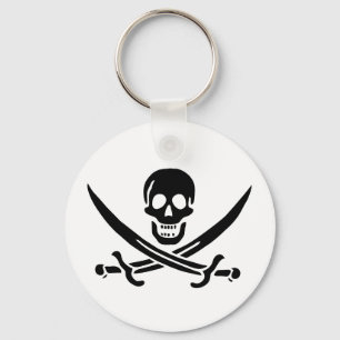 Porte-clés Porte - clé noir de crâne de Jack Rackham