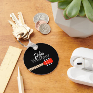 Porte-clés Porte - clé noir du nom du joueur de guitare