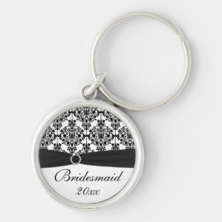 Porte-clés Porte - clé noir et blanc de demoiselle d'honneur