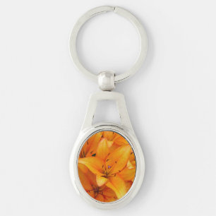 Porte-clés Porte - clé orange en métal de conception de