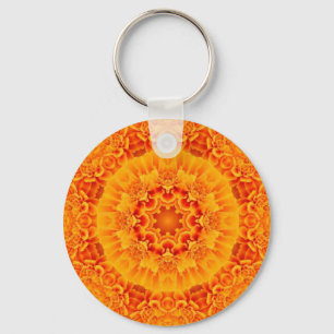 Porte-clés Porte - clé Orange Marigold Mandala