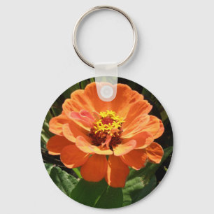 Porte-clés Porte - clé Orange Zinnia