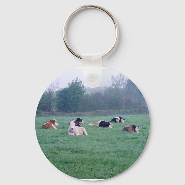 Porte-clés Porte - clé ou clavier - Vaches - En couleur (Recto)