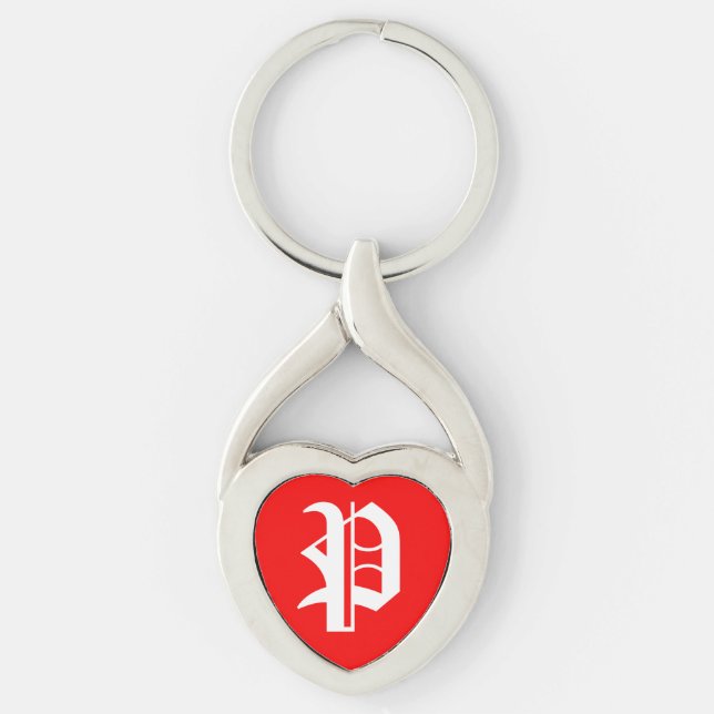 Porte-clés porte - clé "P" Red Heart (Devant)