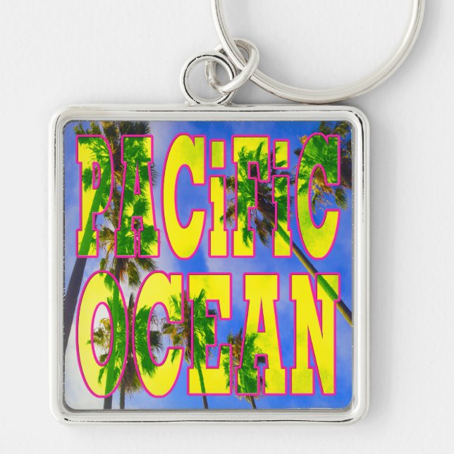 Porte-clés porte - clé "Palm Sky : Océan Pacifique" (Devant)