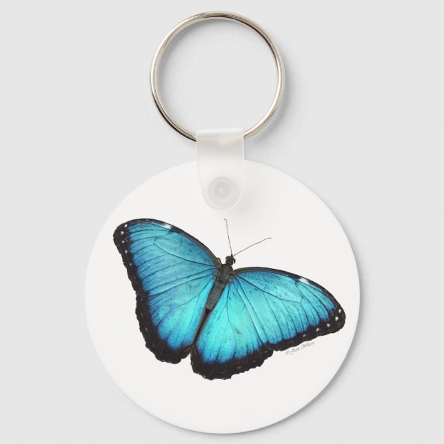 Porte-clés Porte - clé papillon bleu Morpho (Recto)