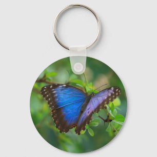 Porte-clés Porte - clé papillon bleu Morpho