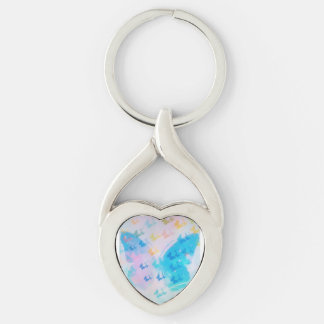 Porte-clés Porte - clé papillon du coeur nuageux