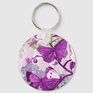 Porte-clés Porte - clé papillon pourpre