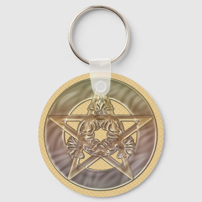 Porte-clés Porte - clé Pastel Peach Pentacle décoratif (Recto)