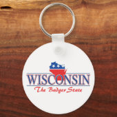 Porte-clés Porte - clé patriotique du Wisconsin (Front)