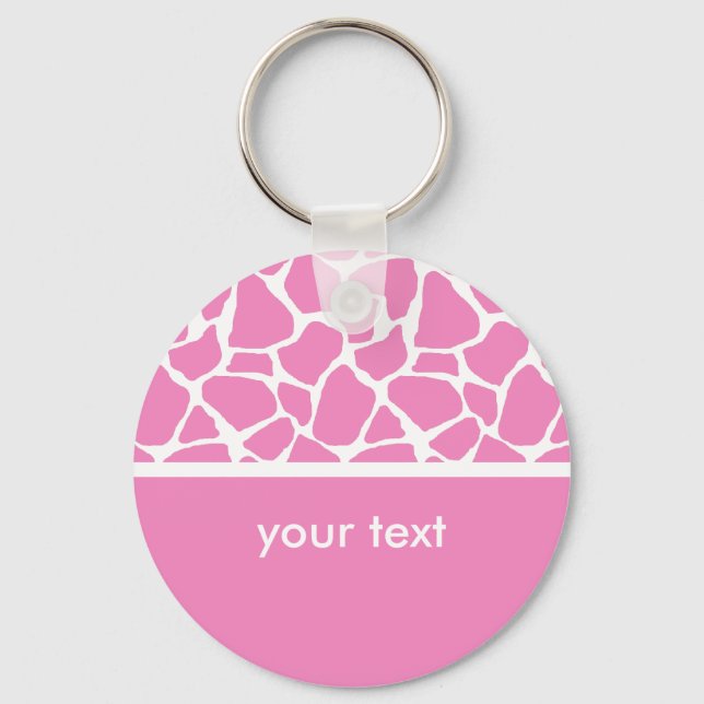 Porte-clés Porte - clé personnalisable d'impression de girafe (Recto)