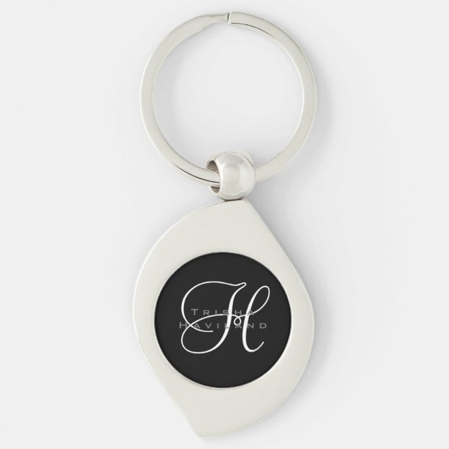 Porte-clés Porte - clé personnalisé avec Monogramme (Devant)