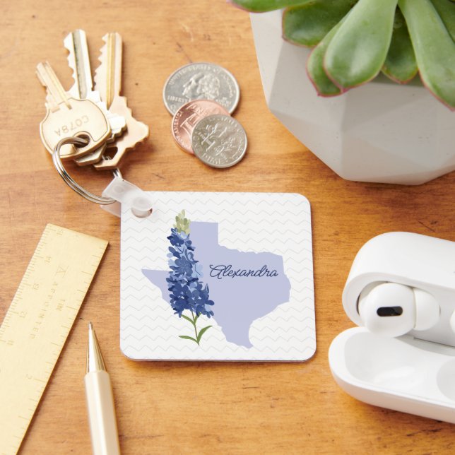 Porte-clés Porte - clé personnalisé Bluebonnet Texas (Bureau)