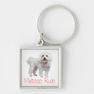 Porte-clés Porte - clé personnalisé de Chien à chiots maltais