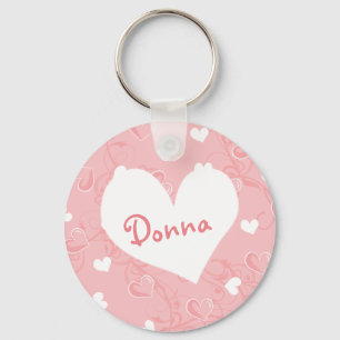 Porte-clés Porte - clé personnalisé de coeurs de rose de