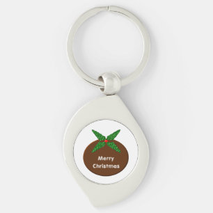 Porte-clés Porte - clé personnalisé du pudding de Noël