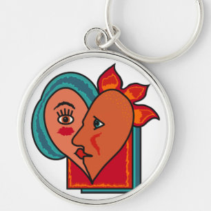 Porte-clés porte - clé personnalisé Lovers Abstrait