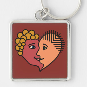 Porte-clés porte - clé personnalisé Lovers Abstrait