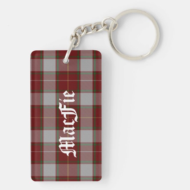 Porte-clés Porte - clé personnalisé MacFie Tartan Plaid (Dos)