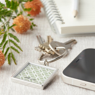 Porte-clés Porte - clé personnalisé Motif Diamond vert
