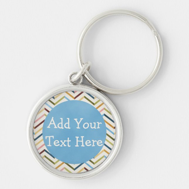 Porte-clés Porte - clé personnalisé MultiColor Chevron (Devant)