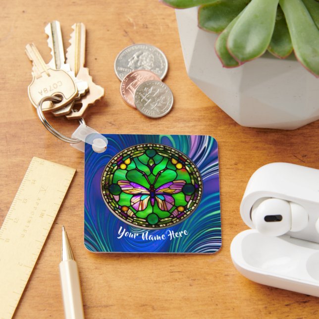 Porte-clés Porte - clé personnalisé papillon occupé (Bureau)