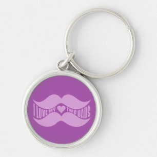 Porte-clés Porte - clé personnalisé Pink Mustaches