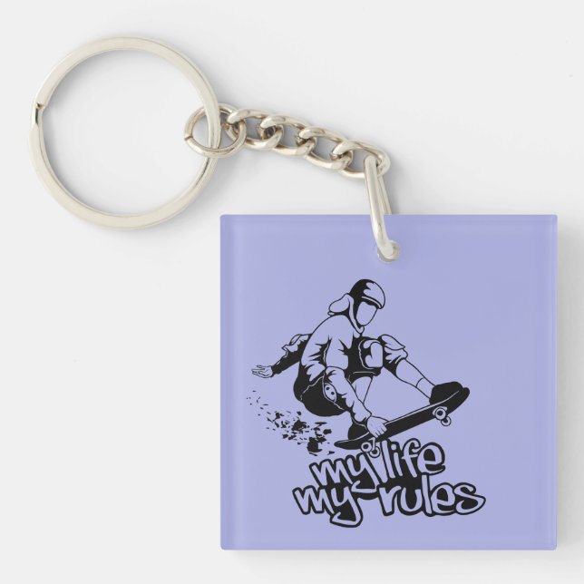 Porte-clés Porte - clé personnalisé Skateboard (Devant)