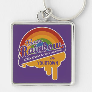 Porte-clés Porte - clé personnalisé Team Rainbow