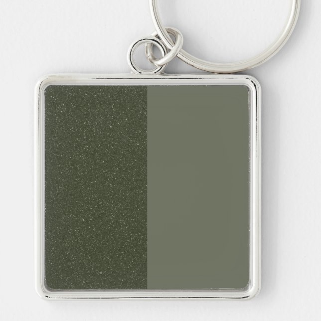 Porte-clés Porte - clé personnalisé vert mousse à deux tons (Devant)