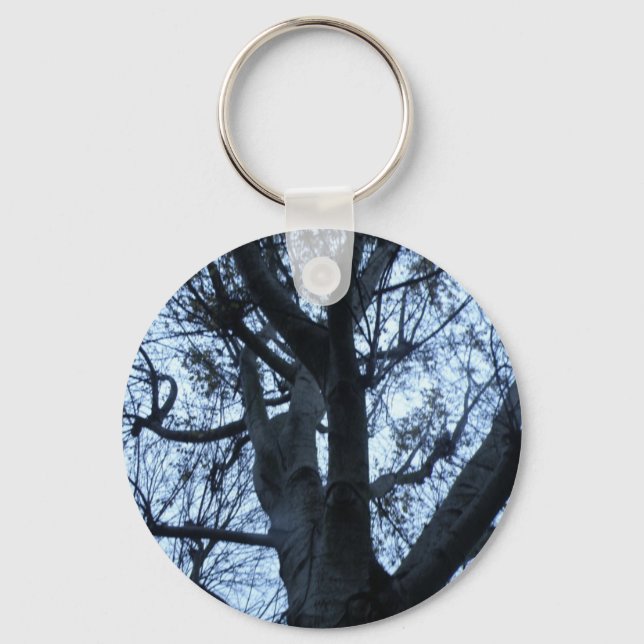 Porte-clés Porte - clé photo Silhouette Arbre (Recto)
