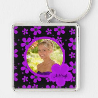 Porte-clés Porte - clé photo super violet et noir