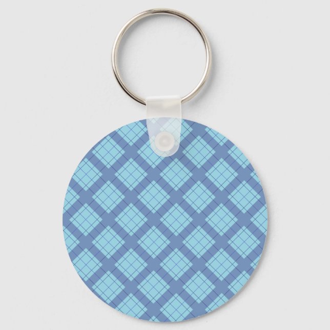 Porte-clés Porte - clé Plaid Bleu Variation (Recto)